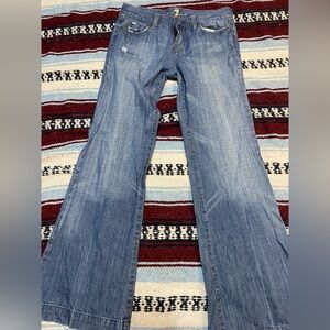 7 For All Mankind Light Blue Straight Leg Jeans